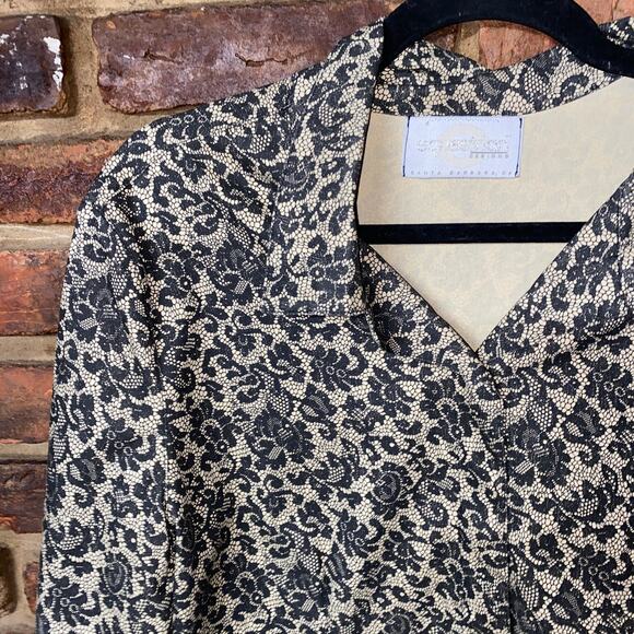 Equestrian Designs Vintage Lace Print Jacket & Pants Set Women's Size Medium - Picture 3 of 13